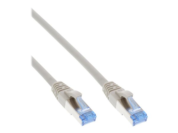InLine Cavo patch Lan - S/FTP(PiMf) - Cat.6a - 500MHz - CU - halogenf. - grigio - 30m