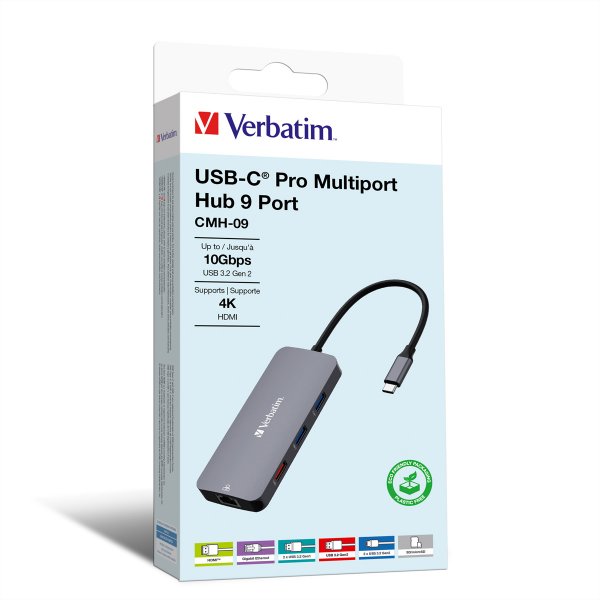 Verbatim 32152 CMH-09 USB-C Pro Multiport Hub