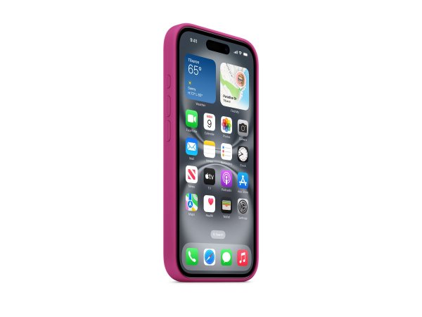 Apple iPhone 16 Silikon Case - mit MagSafe– Fuchsia