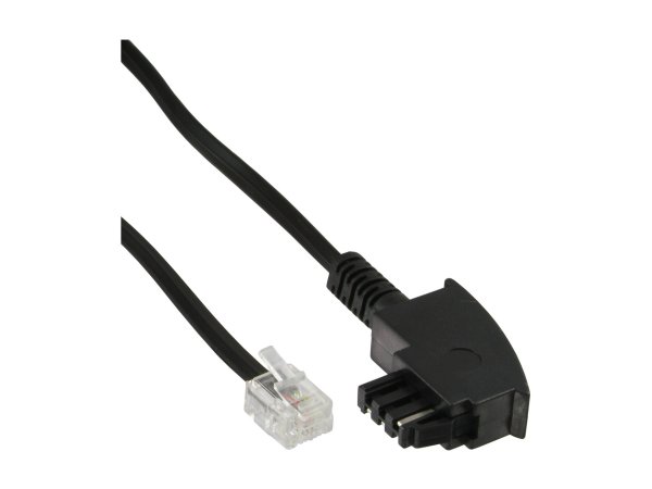 InLine Cavo telefonico TAE-F maschio a RJ11 6/4 per Import - 1m