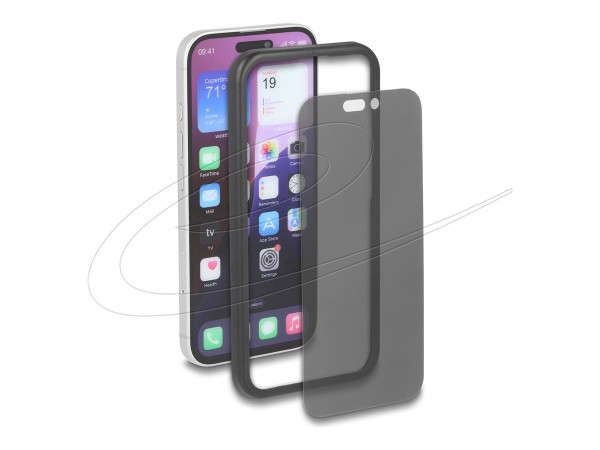 Delock Schutzfolie für iPhone 17 mit Sichtschutz aus gehärtetem Glas Anti Spy