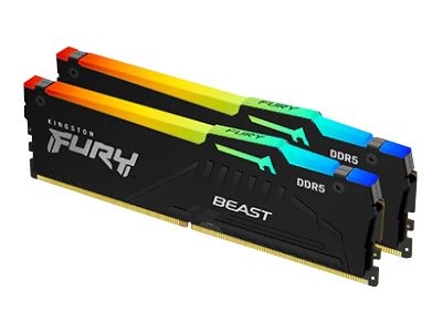 Kingston FURY Beast 32 GB 5600 MT/s DDR5 CL36 DIMM (Kit da 2 moduli) RGB - 32 GB - 2 x 16 GB - DDR5