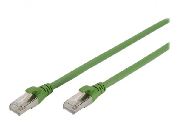 DIGITUS Cavi patch CAT 6A S/FTP - PUR (TPU) - 15 m - Cat6a - S/FTP (S-STP) - RJ-45 - RJ-45 - Verde