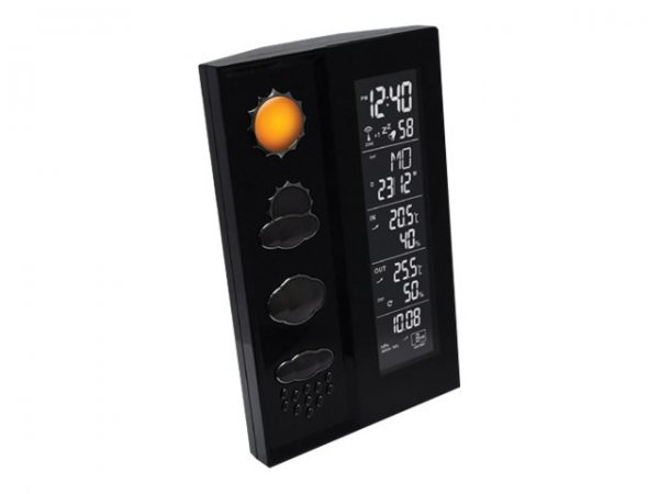 Proficell Technoline WS 6650 - Nero - Igrometro da interno - Termometro da interno - Igrometro per e