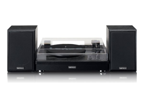 Lenco LS-101BK - Giradischi con trasmissione a cinghia - Nero - Metallo - Plastica - Legno - Plastic