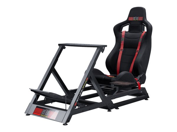 Next Level Racing GTTRACK - Sedile da corsa - 150 kg - 120 cm - 210 cm - Nero - Rosso - Gomma