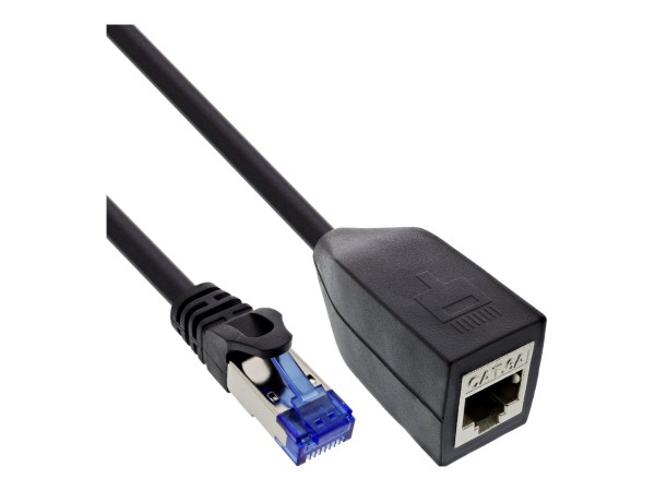 InLine Protezione interfaccia RJ45 Cat.6A S/FTP - RJ45 M/F - nero - 0,2 m