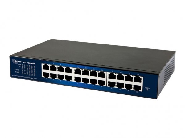 ALLNET ALL-SG8324M - Gestito - L2 - Gigabit Ethernet (10/100/1000) - Full duplex - Montaggio rack