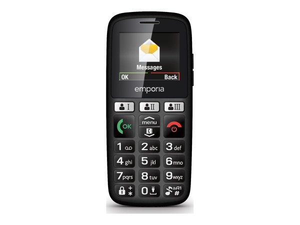 Emporia emporiaHAPPY - Barra - SIM singola - 128 x 160 Pixel - Bluetooth - 800 mAh - Nero