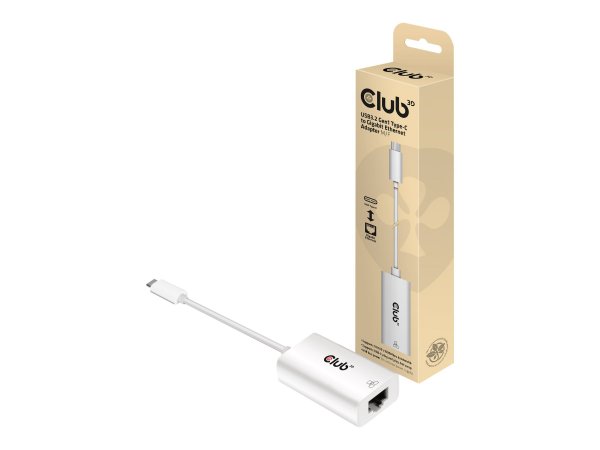 Club 3D CAC-1519 - USB-C - RJ-45 - 0,19 m - Bianco