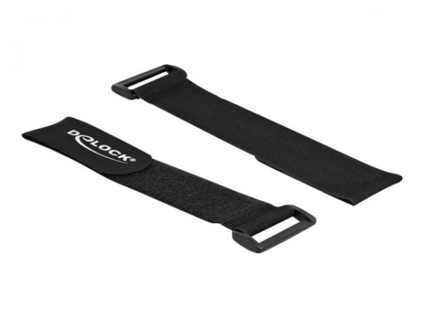 Delock Fascetta a strappo per cavi con occhiello L 280 x L 38 mm nero 3 pezzi - Fascetta con gancio