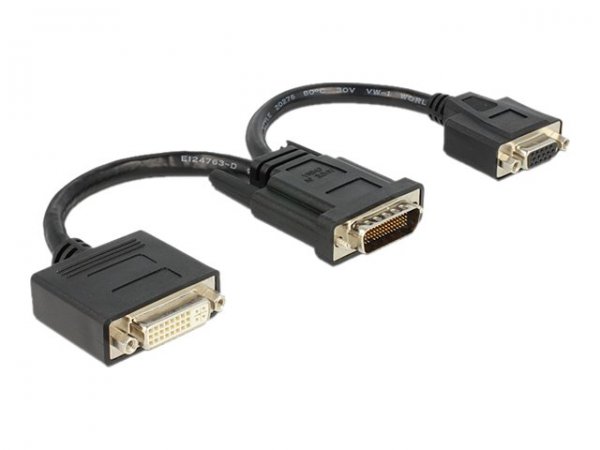 Delock 65555 - 0,2 m - DMS - DVI-I - Maschio - Femmina - Nichel