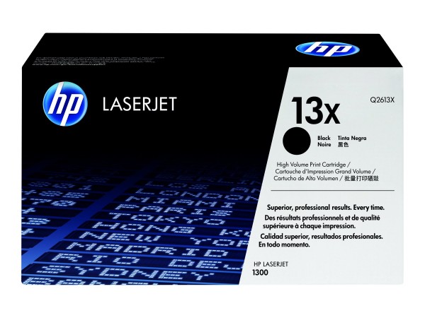 HP 13X - Hohe Ergiebigkeit - Schwarz - Original - LaserJet - Tonerpatrone (Q2613X)