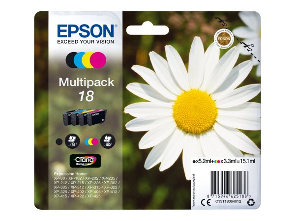 Epson 18 Multipack - 4-pack - 15.1 ml