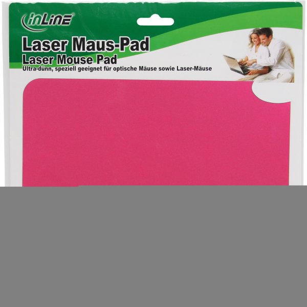 InLine Mouse Pad - ultrasottile - per sensori laser - 220x180x0,4mm - rosso