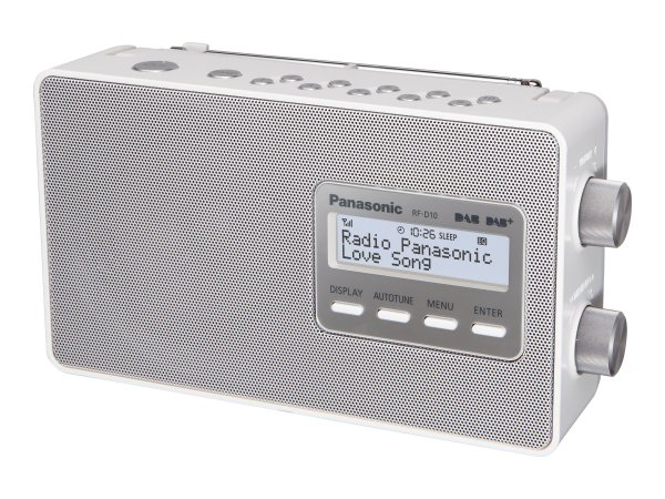 Panasonic Radio digitale - bianco - DAB+/FM - alimentazione a batteria - Personale - Digitale - DAB