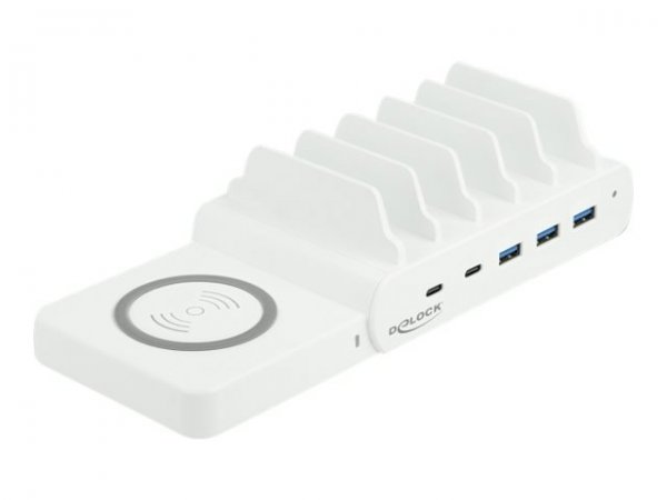 Delock USB+ kabelloses Ladegerät 2xUSB-C PD+ 3xUSB-A 110 W