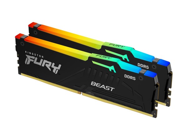 Kingston FURY Beast 32 GB 5600 MT/s DDR5 CL40 DIMM (Kit da 2 moduli) RGB - 32 GB - 2 x 16 GB - DDR5