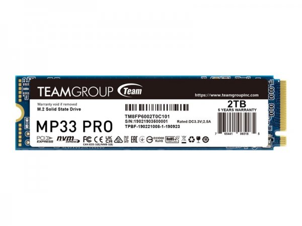 Team Group MP33 PRO - 2 TB - M.2 - 2100 MB/s