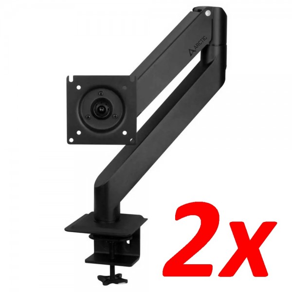 Arctic Monitorhalterung X1-3D 2er black 2xTisch-Monitorhalterung