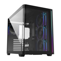 FSP M580 Plus schwarz Tempered Glass - Midi/minitower - ATX