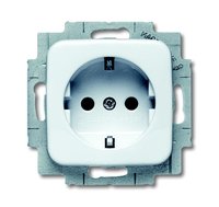 BUSCH JAEGER 2013-0-4656 - CEE 7/4 - 2P+E - Bianco - Argento - 250 V - 16 A