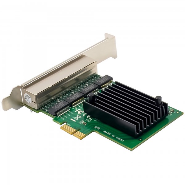 InLine Scheda di rete Quad Gigabit - 4x RJ45 1 Gb/s - PCIe x1