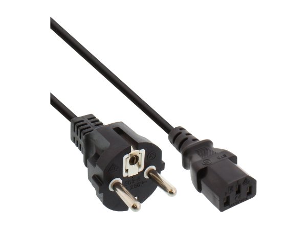 InLine Cavo alimentazione - Spina Tedesca CEE-7/7 a Presa IEC-320-C13 - 1,5 - nero