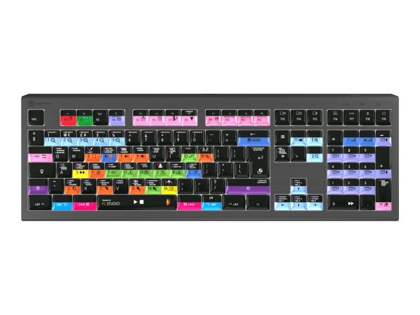 Logickeyboard LKB-FLS-A2M-UK - Full-size (100%) - Cablato - USB - Tasto con meccanismo a forbici - Q