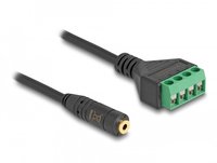 Delock Cavo jack stereo maschio da 3,5 mm a 4 pin per adattatore morsettiera da 20 cm - 3.5mm - Femm