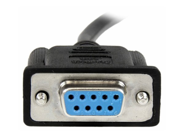 StarTech.com Cavo Seriale RS232 / DB9 Null Modem da 1m - nero Femmina/Femmina - Nero - 1 m - DB-9 -