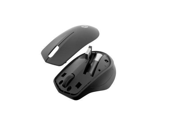 HP 280 Silent Wireless Mouse - Mano destra - Ottico - RF Wireless - Nero