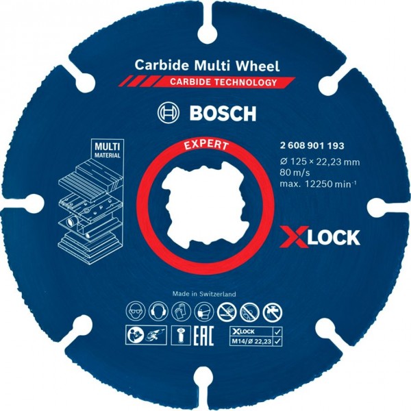Bosch EXPERT CARBIDE MULTI WHEEL - Disco per tagliare - Centro piatto - In legno duro - Plastica - P