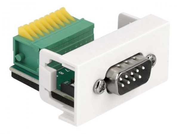 Delock Modulo Easy 45 VGA D-Sub a 9 pin maschio per morsettiera a 9 pin da 22,5 x 45 mm - Bianco - 4