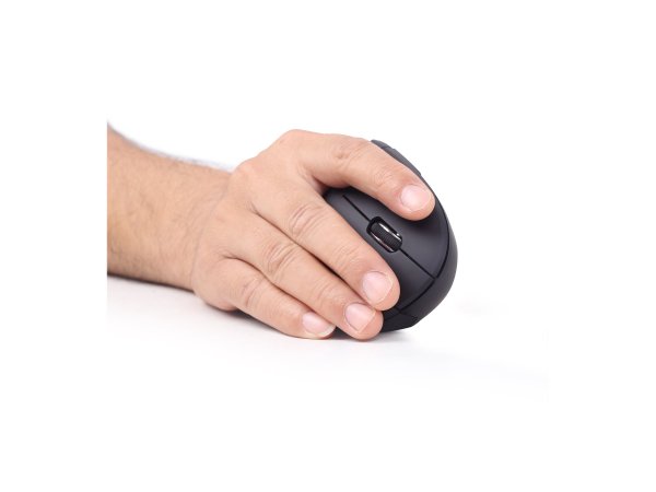 Gembird MUSW-ERGO-01 - Mano destra - Design verticale - Ottico - RF Wireless - 1600 DPI - Nero