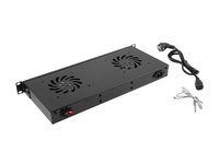 Lanberg AK-1502-B - Pannello per ventola - Nero - 2 ventola(e) - 1U - AC - 230 V