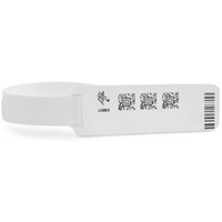 Zebra Z-Band UltraSoft - Braccialetti da ospedale - Bianco - Monocromatico - Adesivo - 15,2 cm (6")