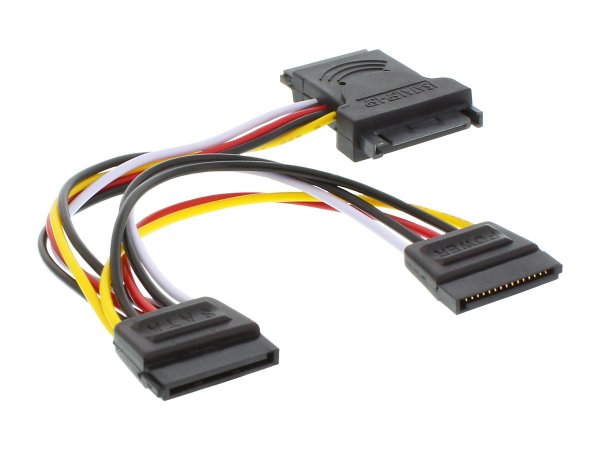 InLine Power splitter - SATA power (M) to SATA power (F)