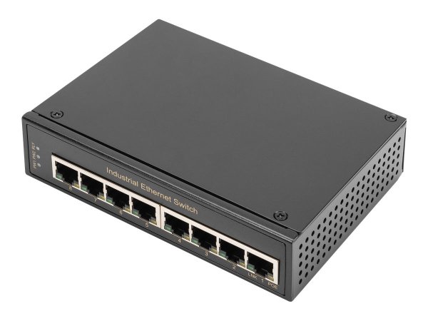 DIGITUS Switch di rete Gigabit Ethernet a 8 porte - industriale - non gestito - Non gestito - Gigabi