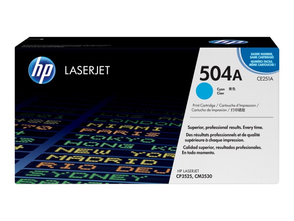 HP 504A - Cyan - Original - LaserJet - Tonerpatrone (CE251A)