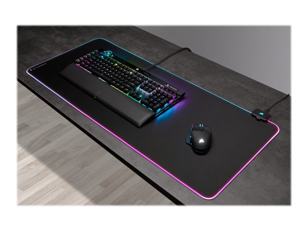 Corsair MM700 RGB - Nero - Monocromatico - Gomma - Alimentazione USB - Barra appoggiaferro antiscivo