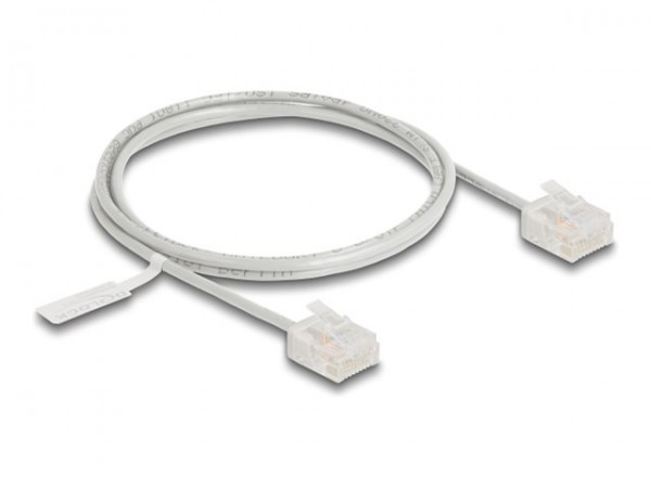Delock RJ45 Netzwerkkabel Cat.6 UTP Ultra Slim grau mit kurzen Steckern - Cavo - Rete