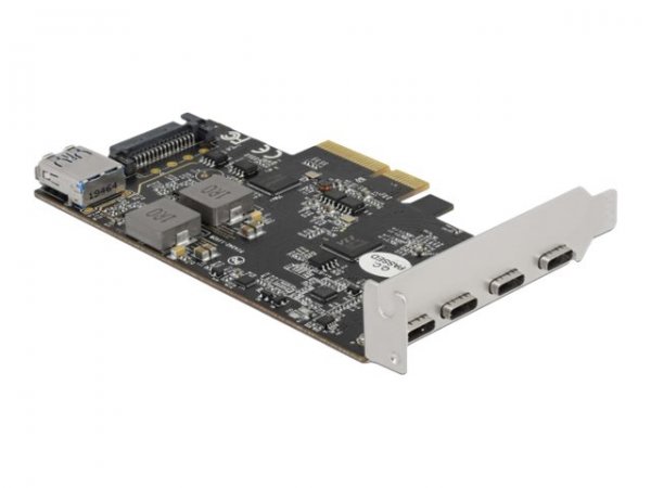 Delock PCI Express x4 Karte 4x USB Type-C+ 1 x Typ-A - Controller usb - PCI-Express