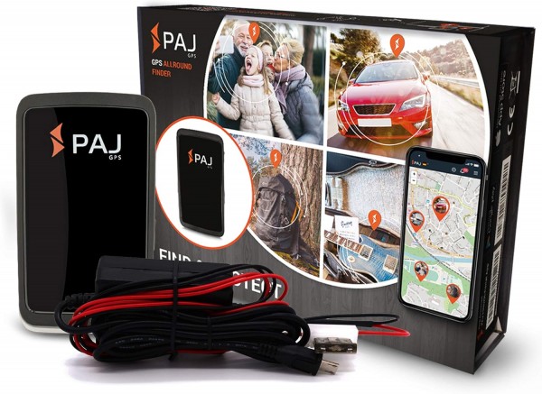 PAJ Allround Tracciatore GPS (Tracker) Tracker Veicoli, Tracker Persone, Tracker Multifunzione Nero
