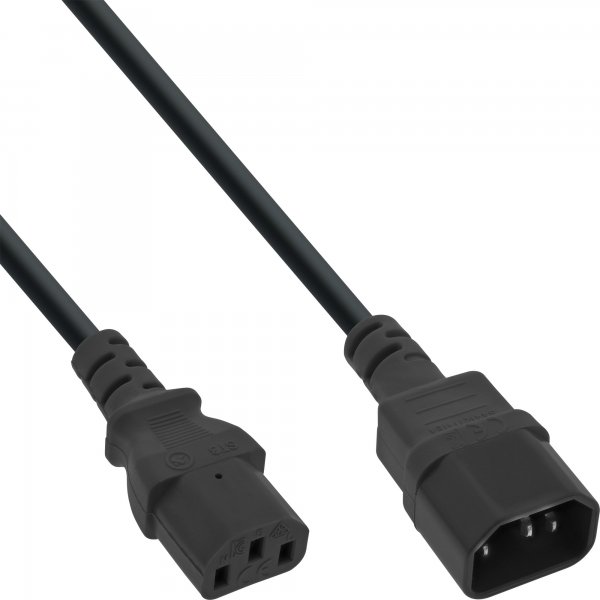 InLine Prolunga elettrica - da C13 a C14 - nero - 0,3m