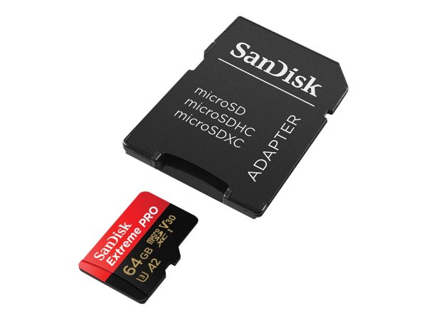 SanDisk Extreme PRO - 64 GB - MicroSDXC - Classe 10 - UHS-I - 200 MB/s - 140 MB/s