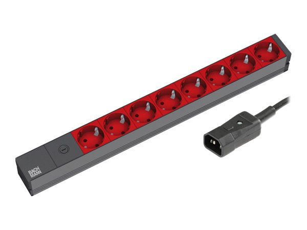 Bachmann Protection - Steckdosenleiste (Rack - einbaufähig) - Eingabe, Eingang IEC 60320 C14 - Ausga