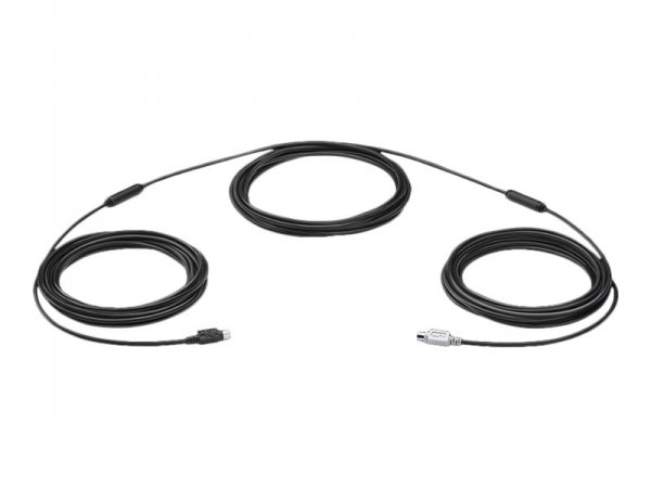 Logitech 939-001490 - 15 m - 6-p Mini-DIN - 6-p Mini-DIN - Maschio - Maschio - Nero