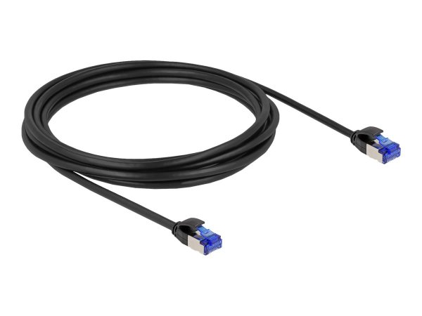Delock RJ45 Netzwerkkabel Cat.6a S/FTP Slim schwarz - Cavo - Rete