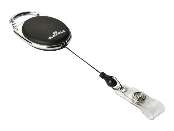 Durable BADGE REEL STYLE - Bobina per badge - Nero - 10 pz - Metallo - 80 cm